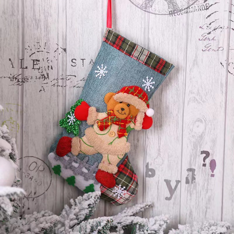 Pendant Christmas Socks Gift Bag
