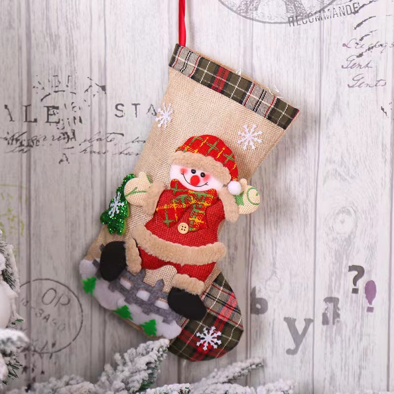 Pendant Christmas Socks Gift Bag