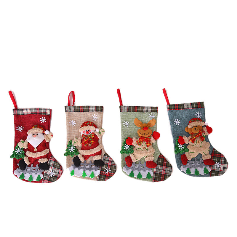 Pendant Christmas Socks Gift Bag