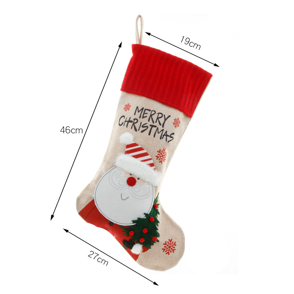 Pendant Christmas Socks Gift Bag