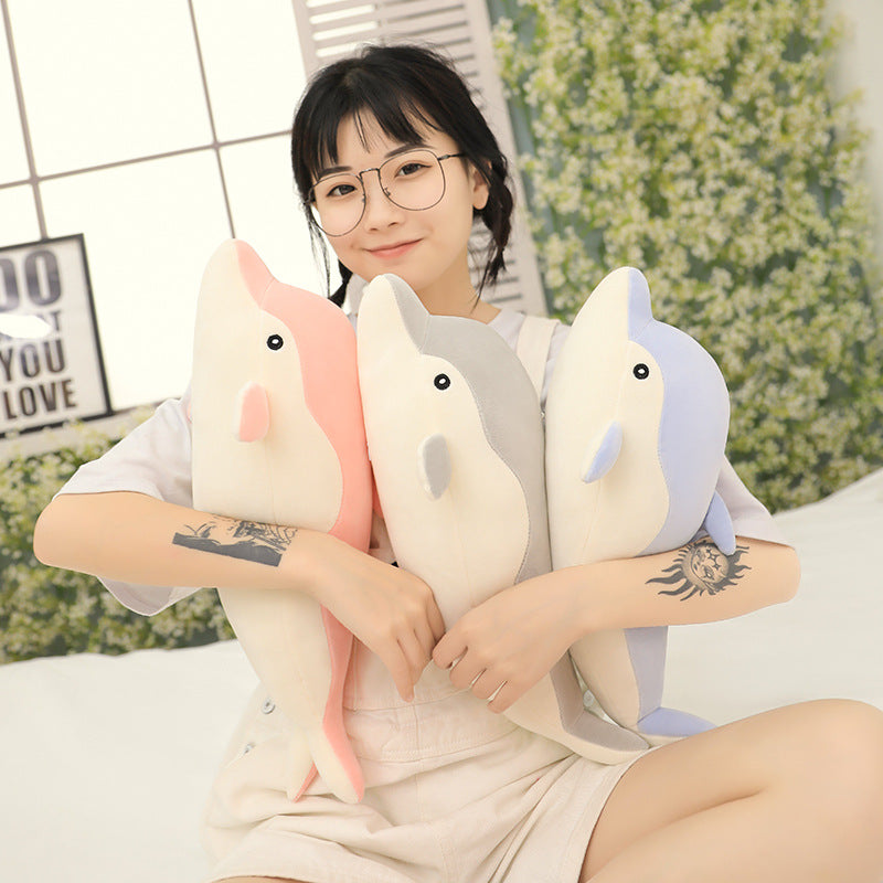 Plush Toy Cute Dolphin Doll Sleeping Pillow