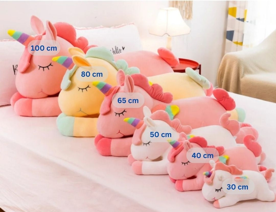 Unicorn doll rainbow pony plush toy (available in 3 sizes)