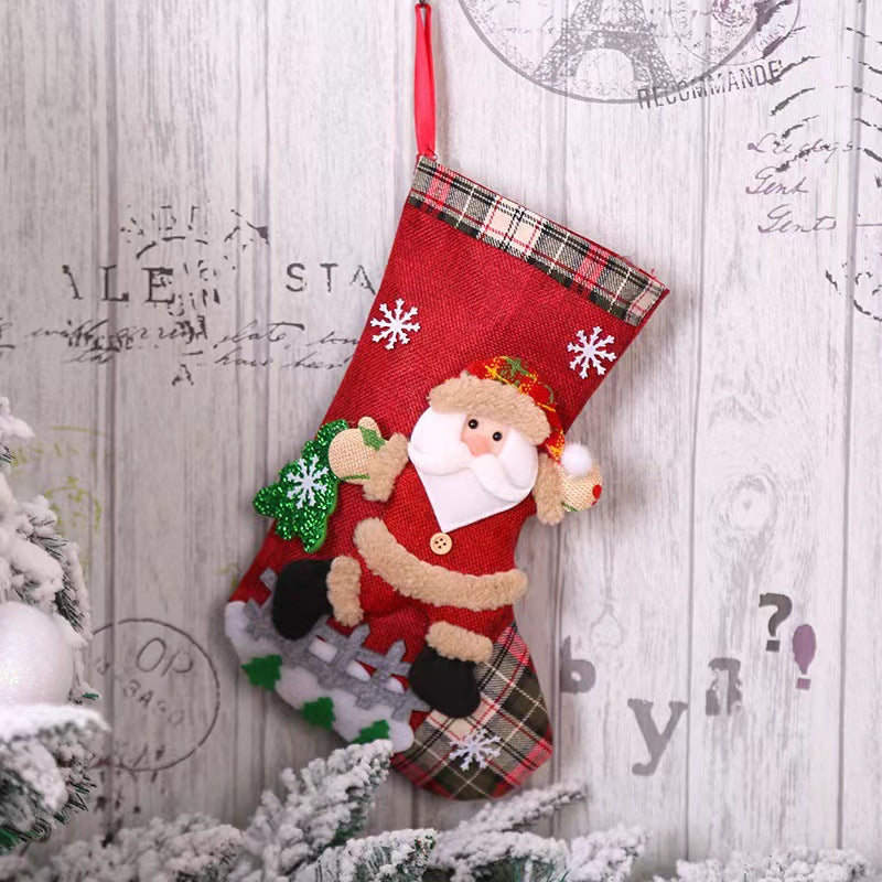 Pendant Christmas Socks Gift Bag