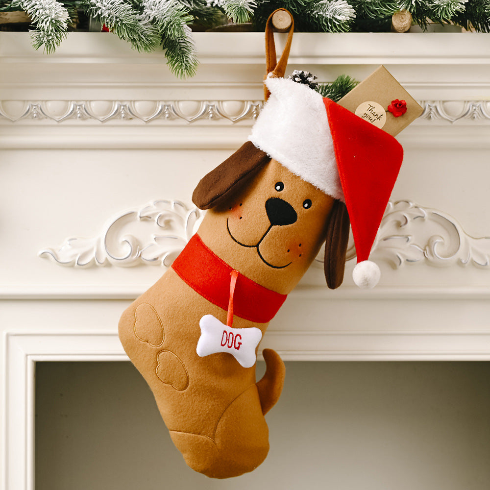 Pendant Christmas Socks Gift Bag